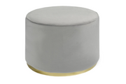 Velvet Ottoman with Gold Base- 18253