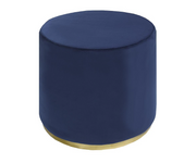 Velvet Ottoman with Gold Base- 18253