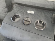 Velvet Sectional with Reversible Chaise and Storage Ottoman- Black Color #16IVY