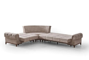 Turkish Made Sectional Sofa Bed with Storage- Beige Color #16MARI
