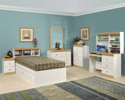 Canadian Made Kids Bedroom Set with Bookshelf Headboard #0975