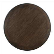 5Pcs Wooden Dining Set with Fabric Upholstered Chairs- Brown and Black