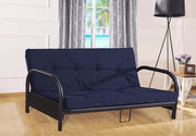 Black Metal Futon Frame with 8'' Deluxe Futon Mattress #17208