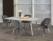 5 Pcs Dining Set - Grey