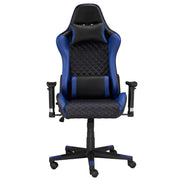 Black/Blue Leather Gaming Chair #033801