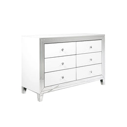 White Mirror Sideboard - 6 Drawers #101566