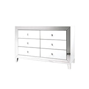 White Mirror Sideboard - 6 Drawers #101566