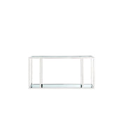 Glass Top Mirror Top Console Table #101895
