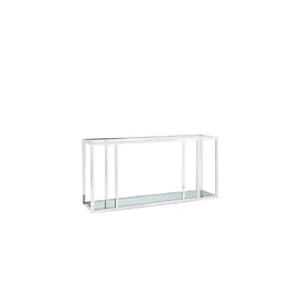 Glass Top Mirror Top Console Table #101895