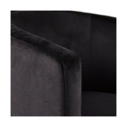 Black Velvet Accent Chair with Chrome Legs #108391