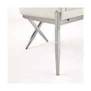 White PU Accent Chair with Chrome Legs #108391