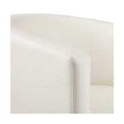 White PU Accent Chair with Chrome Legs #108391