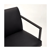 Black PU Accent Chair with Matt Black Base #108056