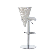 Morgan Ivory Polished Steel Bar Stool - 1 in a box #102664