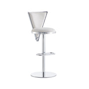Morgan Ivory Polished Steel Bar Stool - 1 in a box #102664