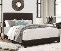PU Leather Platform Bed- Brown #06805