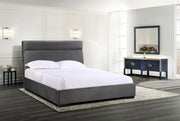 Velvet Upholstered Bed- Dark Grey #03381