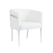 White PU Accent Chair #108200