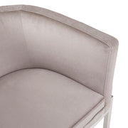 Grey Velvet Accent Chair with Chrome Legs #108391