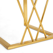 Smooth Satin Fabric Dining Chair with Gold Base- 2 in a Box- Black #102650