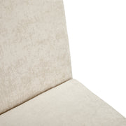 Smooth Satin Fabric Dining Chair with Gold Base- 2 in a Box- Ivory #102652