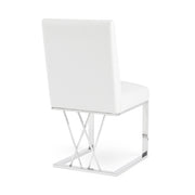Leather Dining Chair- White #101686