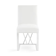 Leather Dining Chair- White #101686
