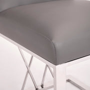 Leather Dining Chair- Grey #102215