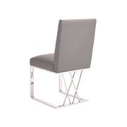 Leather Dining Chair- Grey #102215