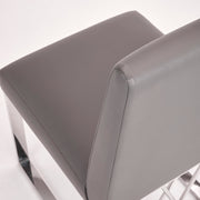 Leather Dining Chair- Grey #102215