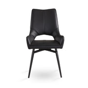 Leather Dining Chairs- Black #103204
