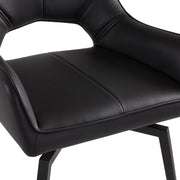 Leather Dining Chairs- Black #103204