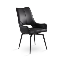 Leather Dining Chairs- Black #103204
