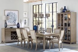 Expandable Top Wooden Dining Table Set #111820