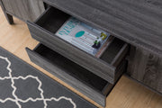 66'' Wooden TV Stand - Grey