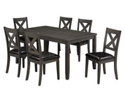 7 Pcs Dining Table Set- Grey - #030276