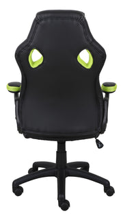Black/Green Leather Office Chair #035203