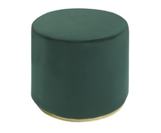 Velvet Ottoman with Gold Base- 18253