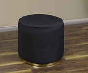 Velvet Ottoman with Gold Base- 18253