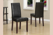 Solid Wood Dining Set with PU Leather Chairs- Cappuccino #053105/248