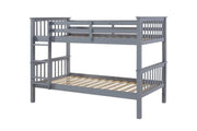 Solid Wood Single Over Single Bunk Bed - Grey Color #052500