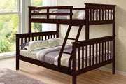 Solid Wood Single Over Double Bunk bed- Espresso Color #052501