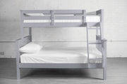Solid Wood Single Over Double Bunk bed- Grey Color #052501