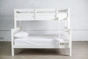 Solid Wood Single Over Double Bunk bed- White Color #052501