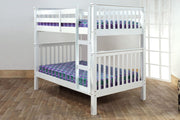 Solid Wood Double Over Double Bunk Bed- White Color #052502