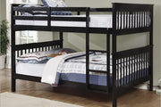 Solid Wood Double Over Double Bunk Bed- Espresso Color #052502