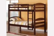 Solid Wood Single Over Single Bunk Bed- Espresso Color #052508