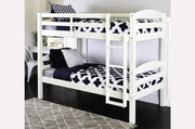 Solid Wood Single Over Single Bunk Bed- White Color #052508