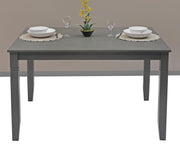 5Pcs Wooden Dining Set - Grey Color