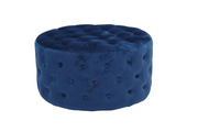 Velvet Tufted Round Ottoman 068019
